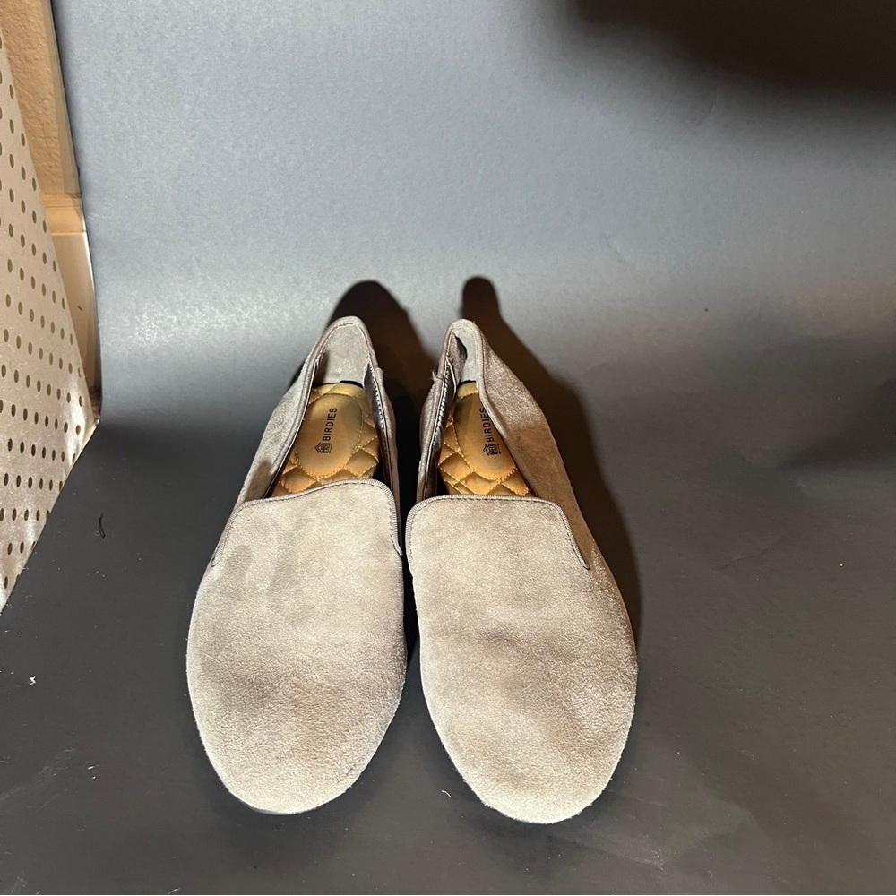 Birdies gray leather slide on loafer size 8 excellent condition